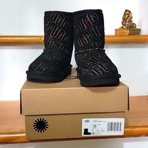 UGG, child size 7, black mid length boots